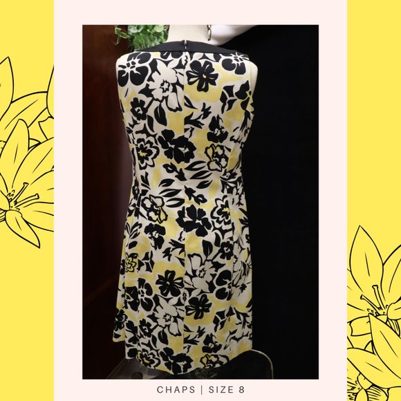 CHAPS Floral Dress Size 8 - Picture 3 of 5